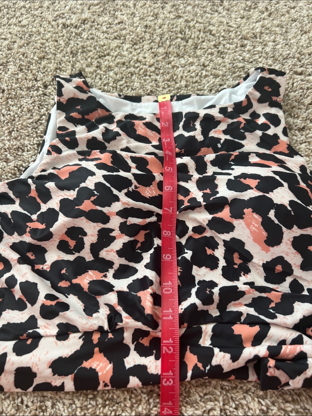 NWOT Sporty Leopard Print Tankini Top and Black High-Waist Bottoms - Size XL - Picture 10 of 14